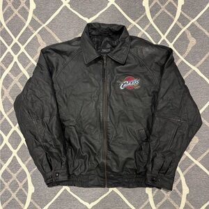 Cleveland Cavaliers Black Leather Jacket/2010 Taco Bell Charity Golf Classic